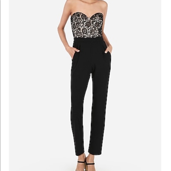 Express Pants - SOKD! Express Lace Bodice Jumpsuit🖤
